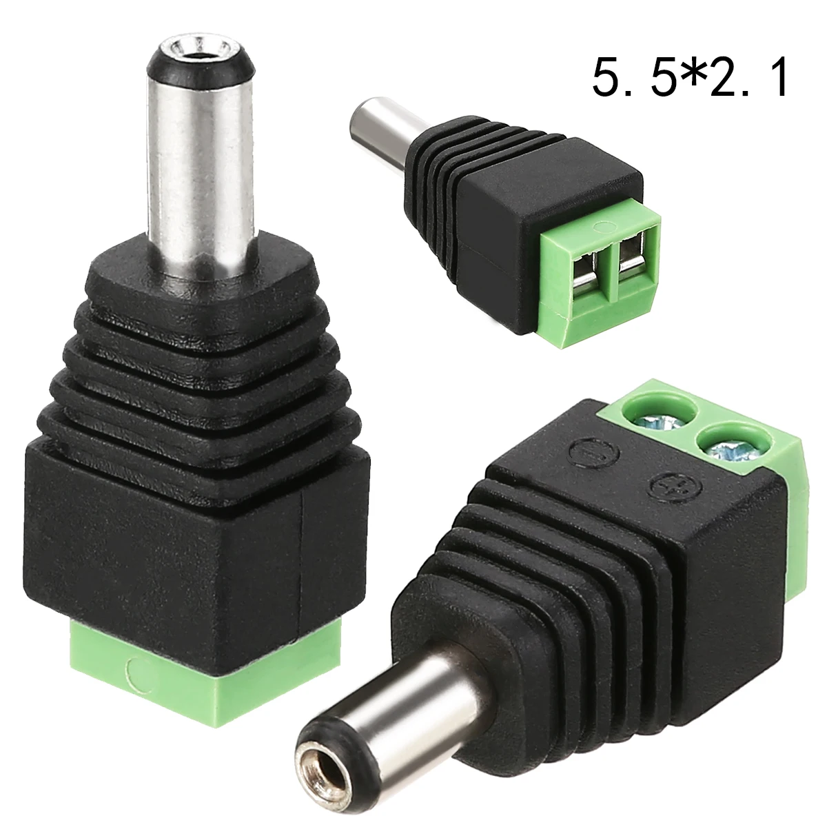 5 pair / set 12V Female Male Power Connector Adapter Plug Jack Socket For CCTV Cable New 38x13x11mm 38.4x14.8x11.5mm