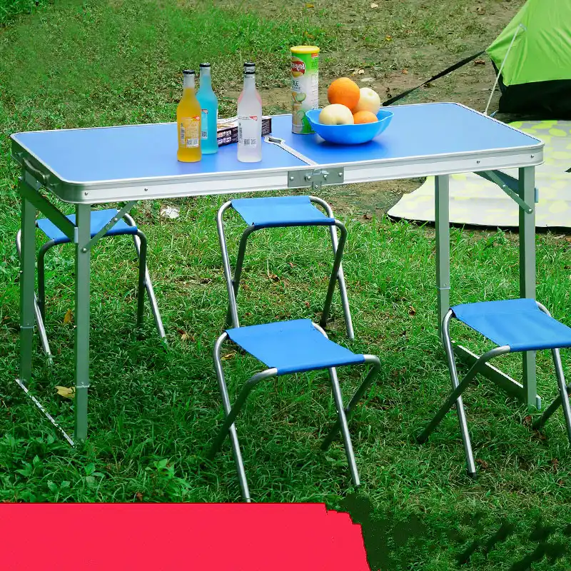 Folding Camping Table Aluminium Picnic Portable Adjustable Tables for Party BBQ Indoor//Outdoor 120CM Lucn Portable Adjustable Folding Table Step Up Stool