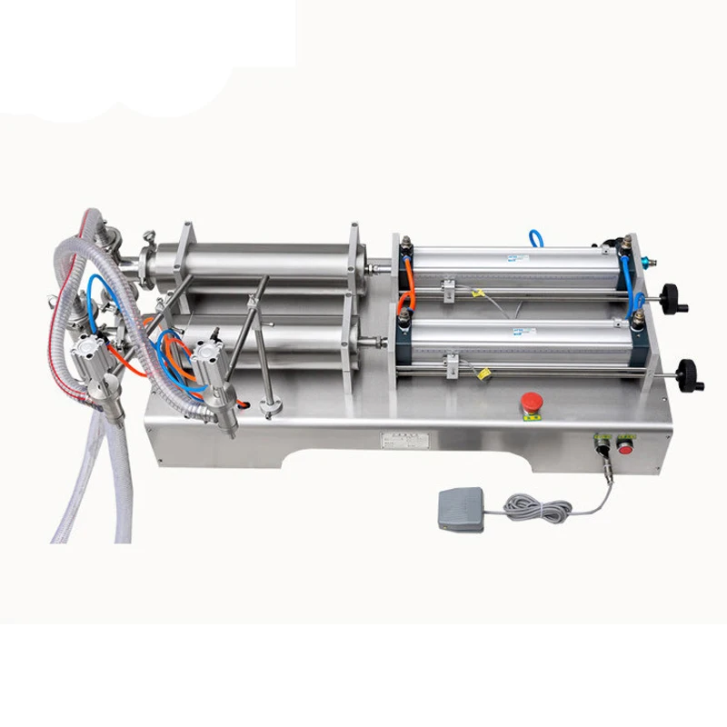 5-100 мл двойная головка жидкий прохладительный напиток пневматическая машина для наполнения разливочная машина для парфюмерии YS-GG1