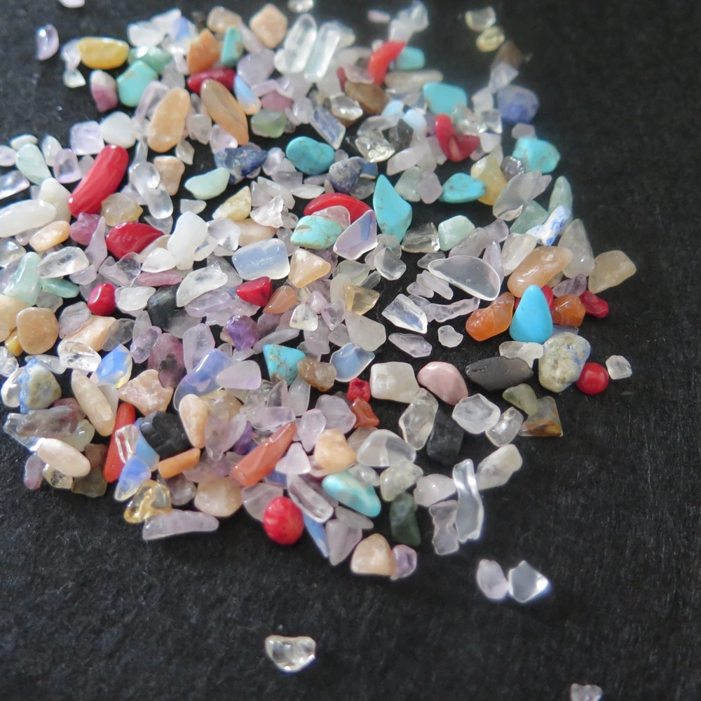 

Free Shipping Wholesale 20g/bag Mixed-Color Natural Stones Nail Art Decoration Nail Art Stones