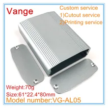 2 шт./лот, алюминиевый корпус 6063-T5 с пескоструйной обработкой, алюминиевый корпус для самостоятельной сборки, 61*22,4*80 мм для wifi, коробка для проекта