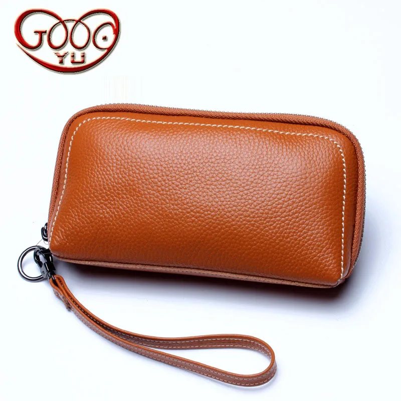

Women's handbag mobile phone first layer of leather New Europe and the United States multi-card leather purs