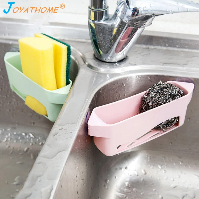 

Joyathome Creative Kitchen Sponge Drain Rack Suction Cup Type Hollow Brush Sink Rack Sink Organizer Sink Drain