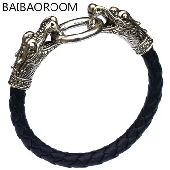 

6pcs 6 Colors Dragon Leather Bracelet Men PU Bracelet