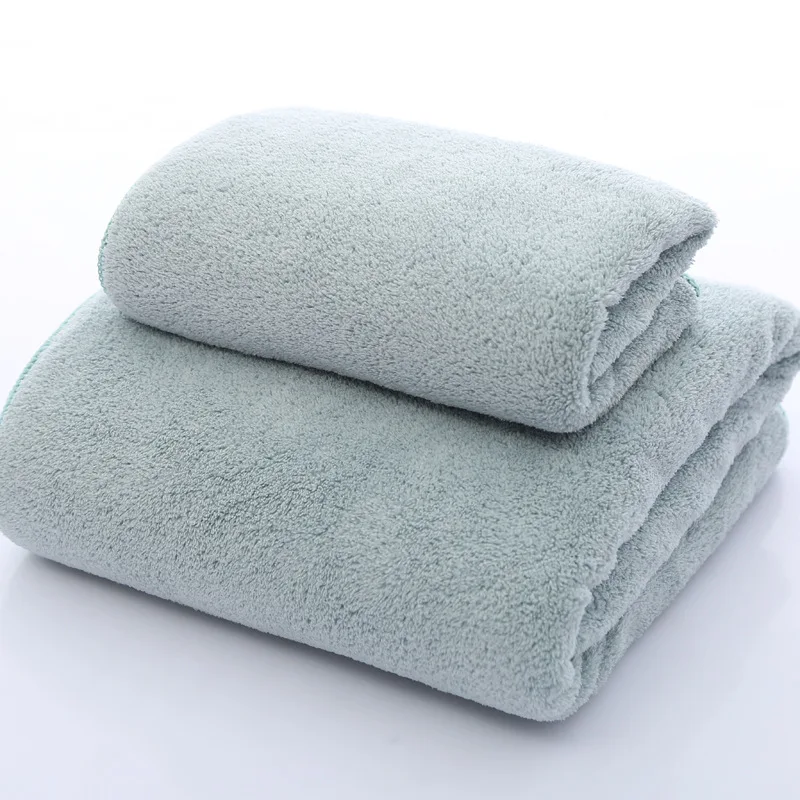 Коралловое бархатное полотенце набор 1 пляжное полотенце и 1 полотенце для лица 140*70 см+ 35*75 см банные полотенца для взрослых квадратные быстросохнущие - Цвет: Черный