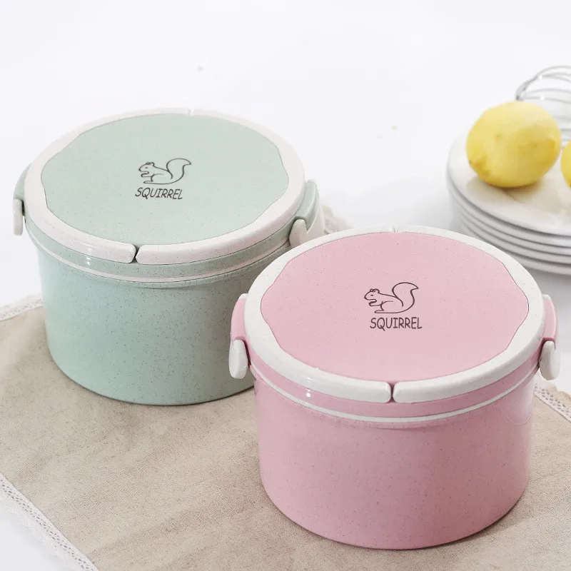

Lunch Box Microwave Tableware Bento Box Portable Food Storage Box Lunch Box Picnic Wheat Straw Anti -String Keep Fresh Container