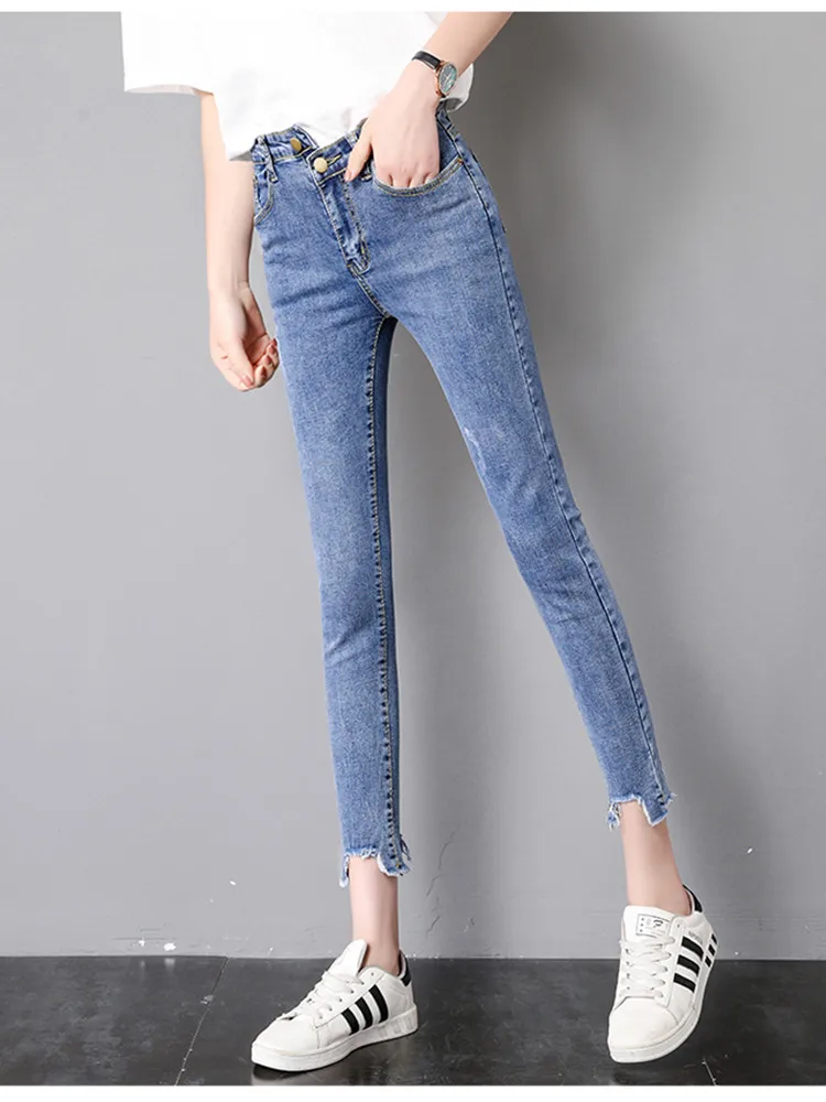 

Newest Arrivals Fashion Hot Women Lady Denim Skinny Pants High Waist Stretch Jeans Slim Pencil Jeans Women Casual Jeans 8088