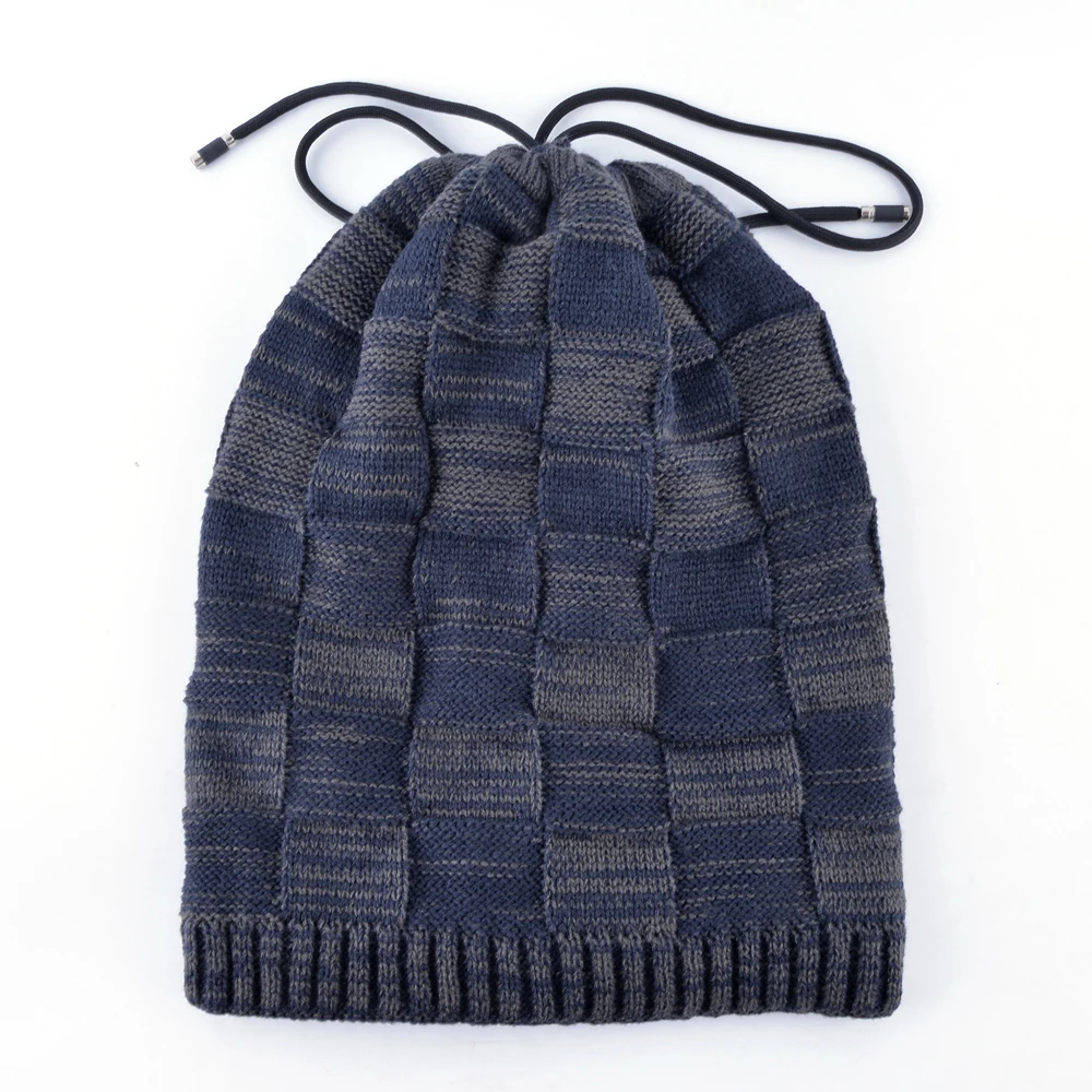 TQMSMY Balaclava bone masks cap men winter knitted wool hat Multi-purpose hats for men's beanies keep warm scarf caps gorros