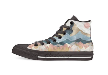 

Golden Peaks Design breathable Casual High Top lace-up Canvas shoes sneakers For Drop shipping