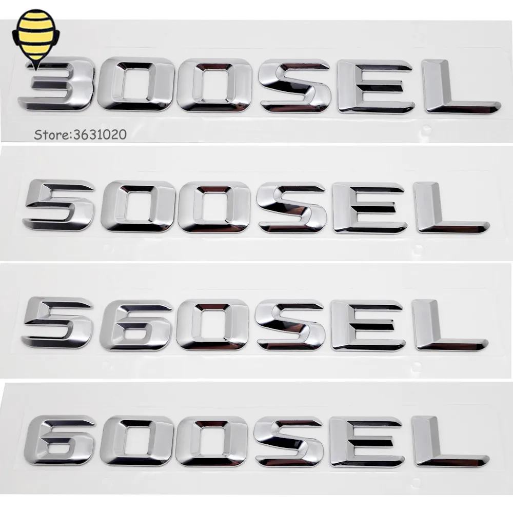 For Mercedes Benz Car Rear Sticker Metal Emblem Letter Decals Badge Car