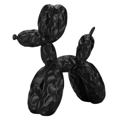 Геометрический Bump воздушный шар собака большой смолы скульптура креативная статуя животного подарки на день рождения Рождество гостиная Свадебный декор украшения - Цвет: Черный