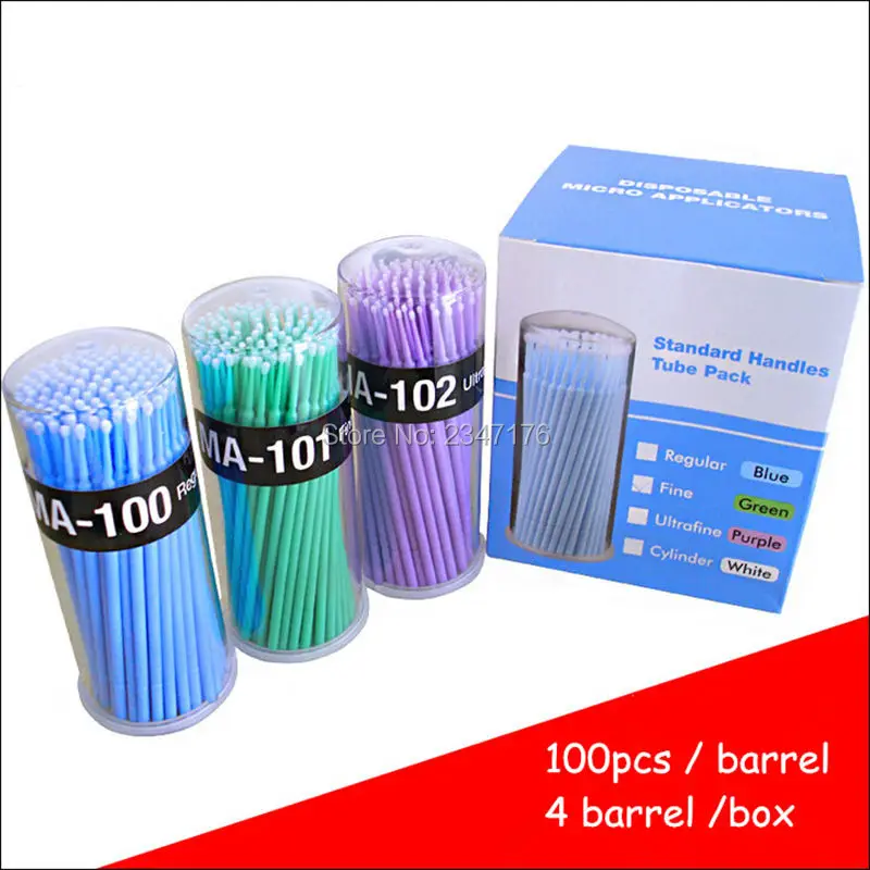 Одноразовые аппликаторы для наращивания ресниц 4 цвета|brush brow|brushed silkbrush radiator |