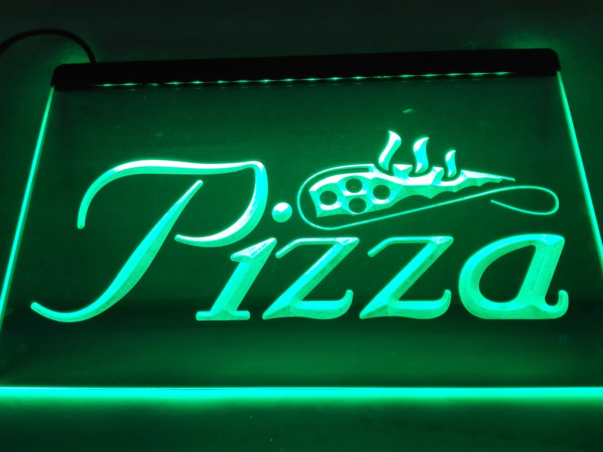 

LB127- Pizza Slice Display NR LED Neon Light Sign home decor crafts