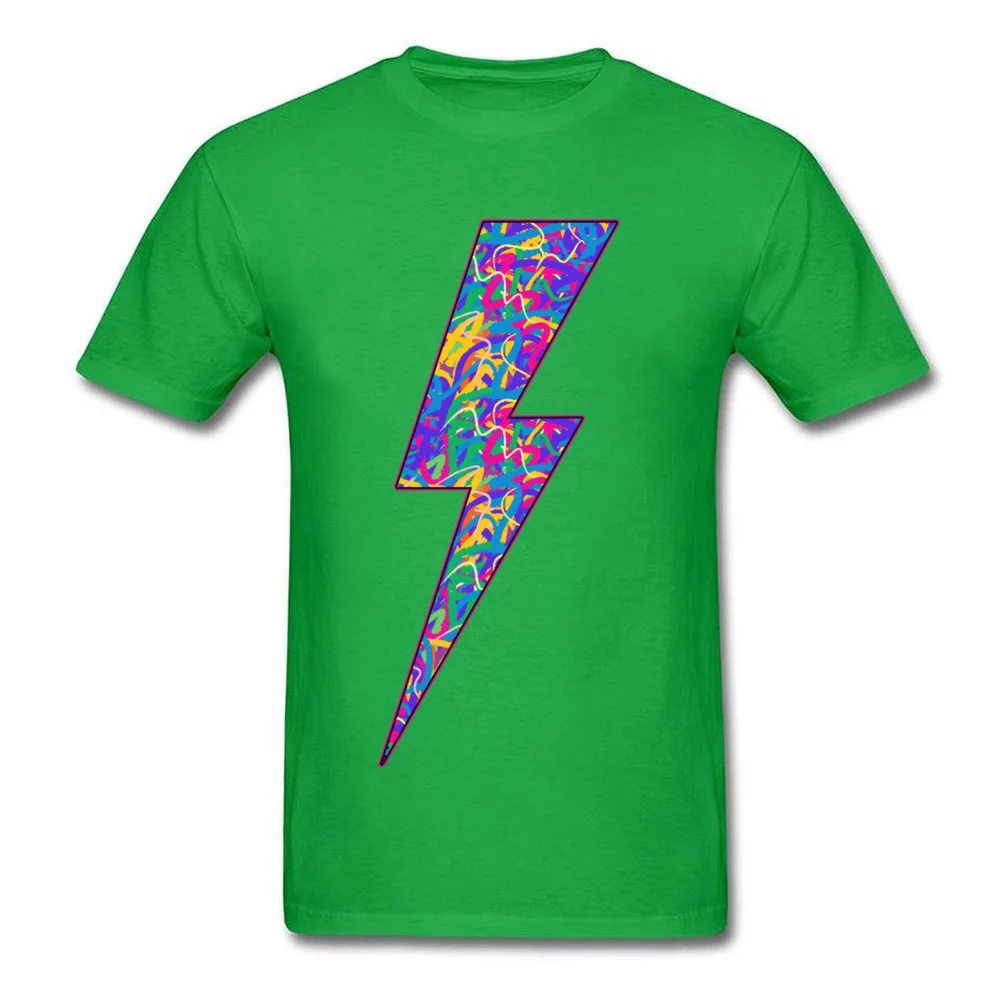 NEON 90S BOLT Tshirts Casual Short Sleeve 2018 O Neck 100% Cotton Tops T Shirt Tee-Shirts for Students Summer/Autumn NEON 90S BOLT green