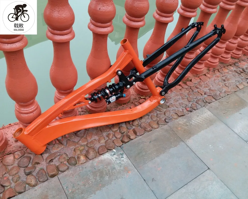 Discount Kalosse adluts bike frame with 190mm travel DIY colors   mountain bicycle  frame alloy   Downhill  DH/AM  bike frame 9