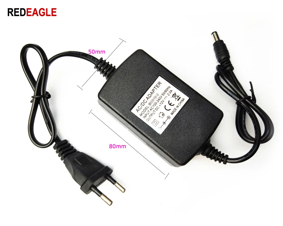 REDEAGLE EU US Plug 12V 2A AC 100 V-240 V конвертер адаптер питания для CCTV DVR камера IP камера 5,5 мм x 2,1 мм