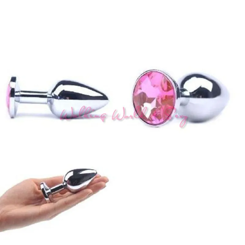 Unisex Stainless Steel Anal Butt Plug Metal Plated Jewelry Sex Stopper Anal Toys G-Spot Anus Insert Adult Anal Sex Toys 7X3CM (6)