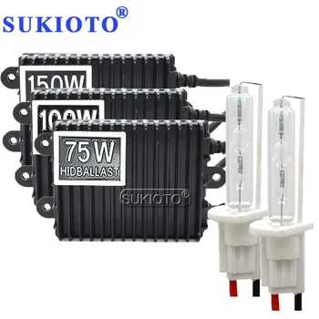 

SUKIOTO 12V 75W 100W 150W ballast HID xenon kit H1 H3 H4 H8 H11 D2S D2H hid xenon kit high power metal H7 xenon hid ballast kit