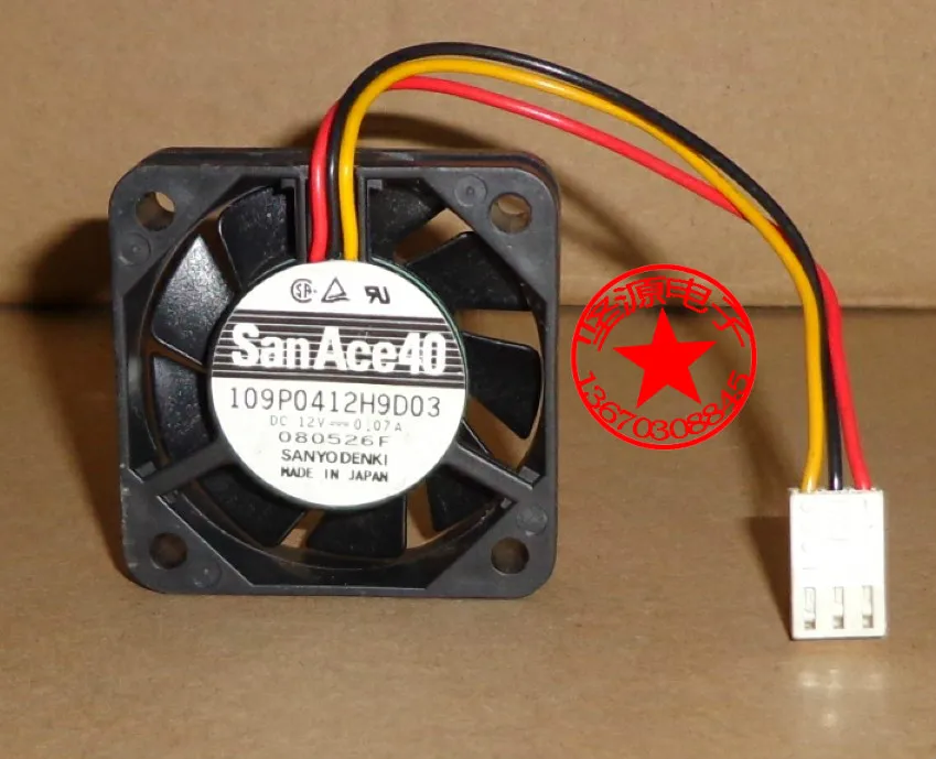 Для SANYO DENKI SAN ACE 4 см 4010 12 В 0.07A 109P0412H9D03 тихий вентилятор охлаждения с двумя
