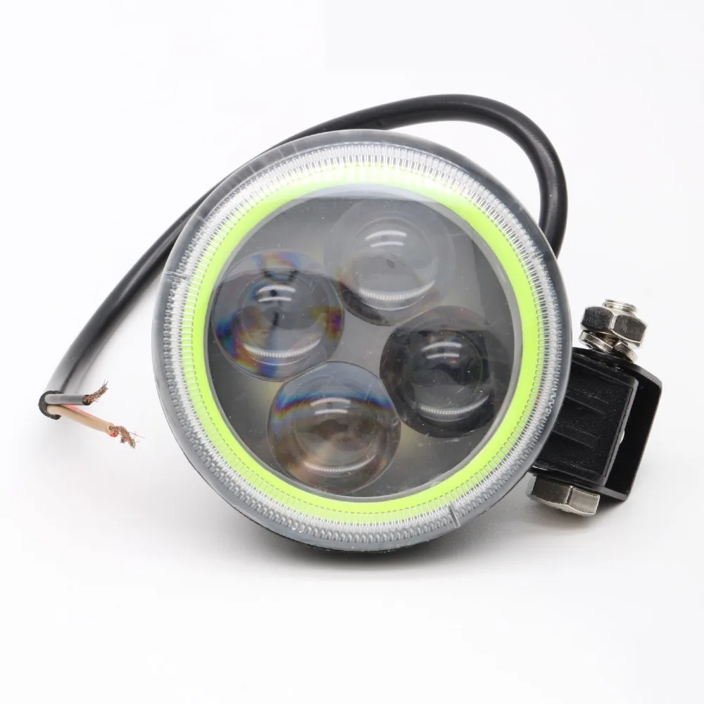 DC12V 24V Universal 12W Angle Eye LED Spot Headlight Strobe Light For
