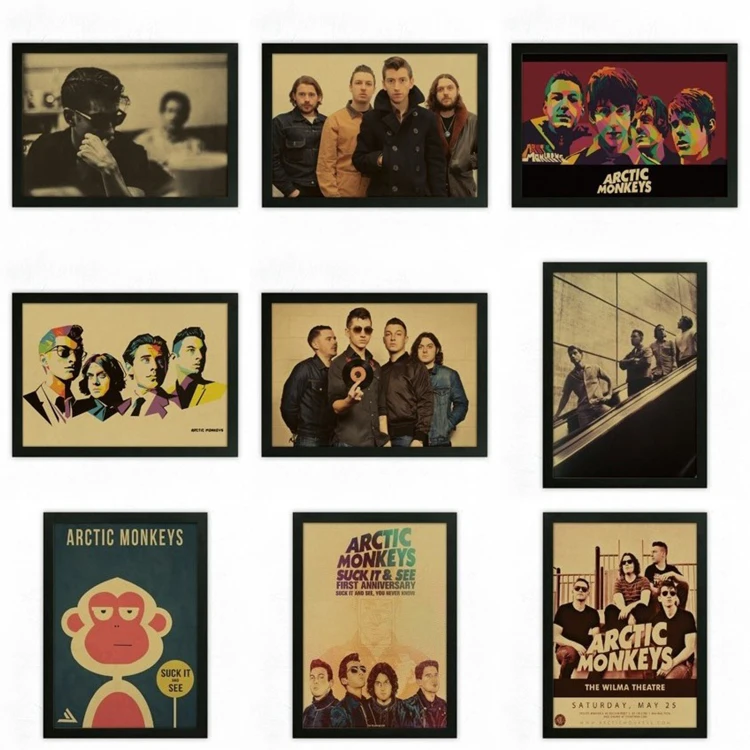 Arctic Monkeys рокеры ретро ностальгия крафт бумага декоративная плакат|posters posters|decorative