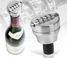 4 Digits Zinc Alloy Wine Bottle Combination Safe Lock Bottle Stopper Lock Password Cork Lock zinc alloy bottle password lock combination lock wine stopper vacuum plug device preservation for furniture hardware
