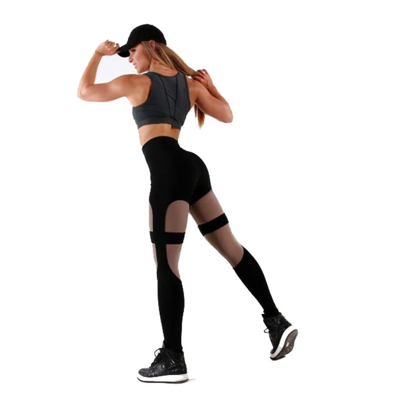 Для женщин фитнес Push Up леггинсы для высокая Талия Эластичный тренировки брюки девочек модные женские Бодибилдинг лоскутное Леггинс