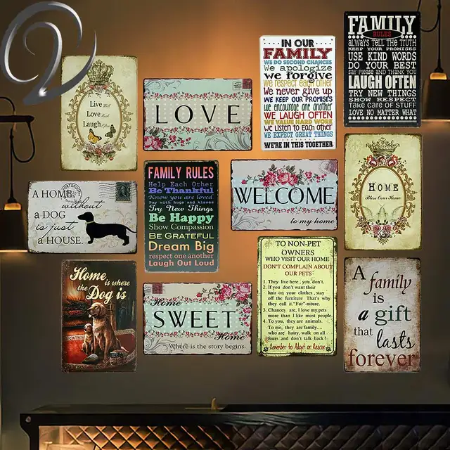Home Dog Welcome To My Home Vintage Home Decor 4040 Retro Metal Tin Interesting Home Decor Signs Shabby Chic Home Dog Welcome To My Home Vintage Home Decor 4040 Retro Metal Tin Interesting Home Decor Signs Shabby Chic