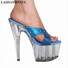 LAIJIANJINXIA/Женская обувь; босоножки на высоком каблуке 15 см; Танцевальная обувь для ночного клуба; модель обуви для танцев на шесте; обувь для танцев на высоком каблуке