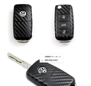 

Car Styling Carbon Fiber Car Key Stickers for Volkswagen VW polo passat b5 b6 golf 4 5 6 mk6 tiguan Gol CrossFox Plus Eos