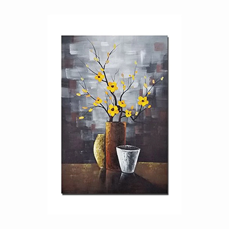 Handgemalte Stillleben Leinwand Olgemalde Moderne Dekoration Wandkunst Bild Abstrakte Blume Acryl Blumenbilder Canvas Oil Painting Painting Modernart Pictures Aliexpress