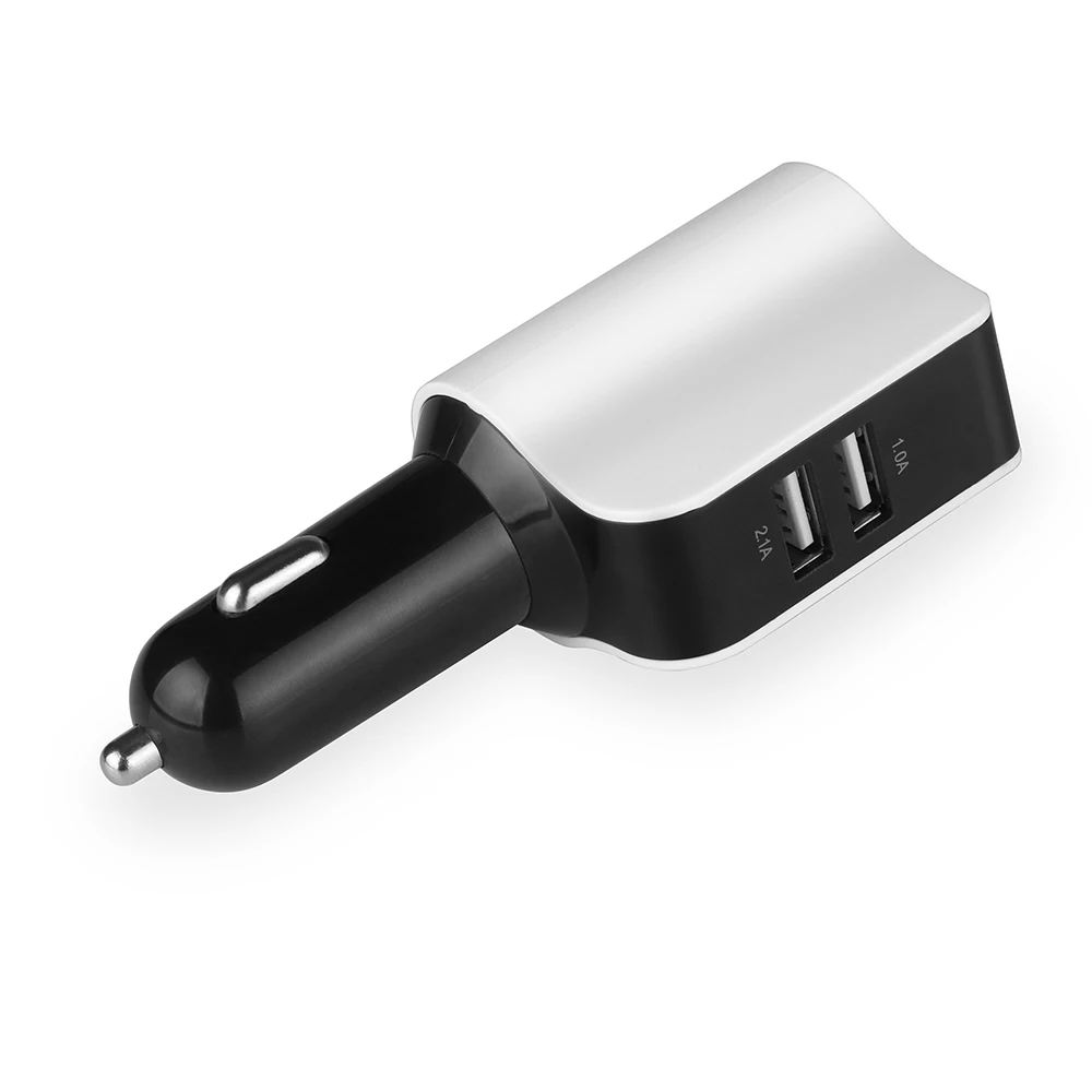 Onever 2.1A двойной USB Автомобильное быстрое зарядное устройство для iPhone samsung светодиодный экран прикуриватель Зарядка адаптер для мобильного телефона