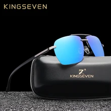 KINGSEVEN, алюминиевые поляризованные солнцезащитные очки TR90, мужские зеркальные солнцезащитные очки для вождения, мужские очки для рыбалки, женские очки для мужчин N7415