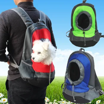 

Dog Pet Carrier Pet Backpack Bag Portable Travel Bag Pet Dog Front Bag Mesh Backpack Head Out Double Shoulder Pet Accessories