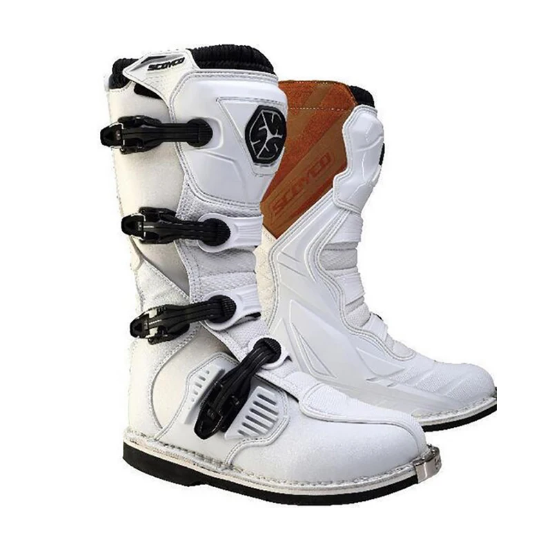 white company biker boots