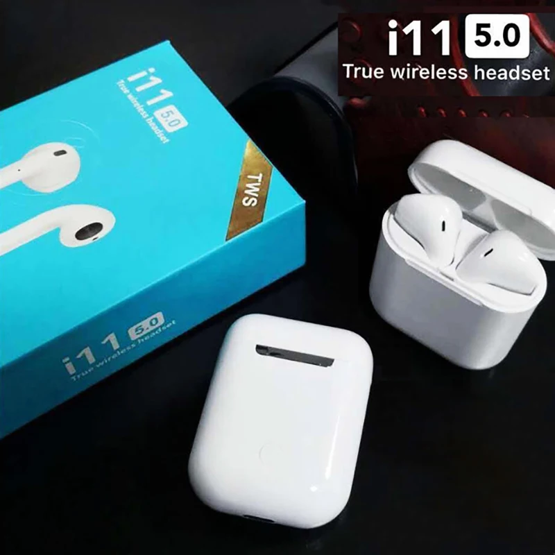

I11 Bluetooth Earphones TWS Dual Call 5.0 True Wireless Stereo Earbuds Smart Touch Contral Box+Mic For Xiaomi Pk i10 i20 i30