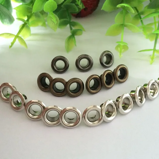 100pcs Scrapbook Eyelets Round Inner Hole 5mm Metal eyelets For