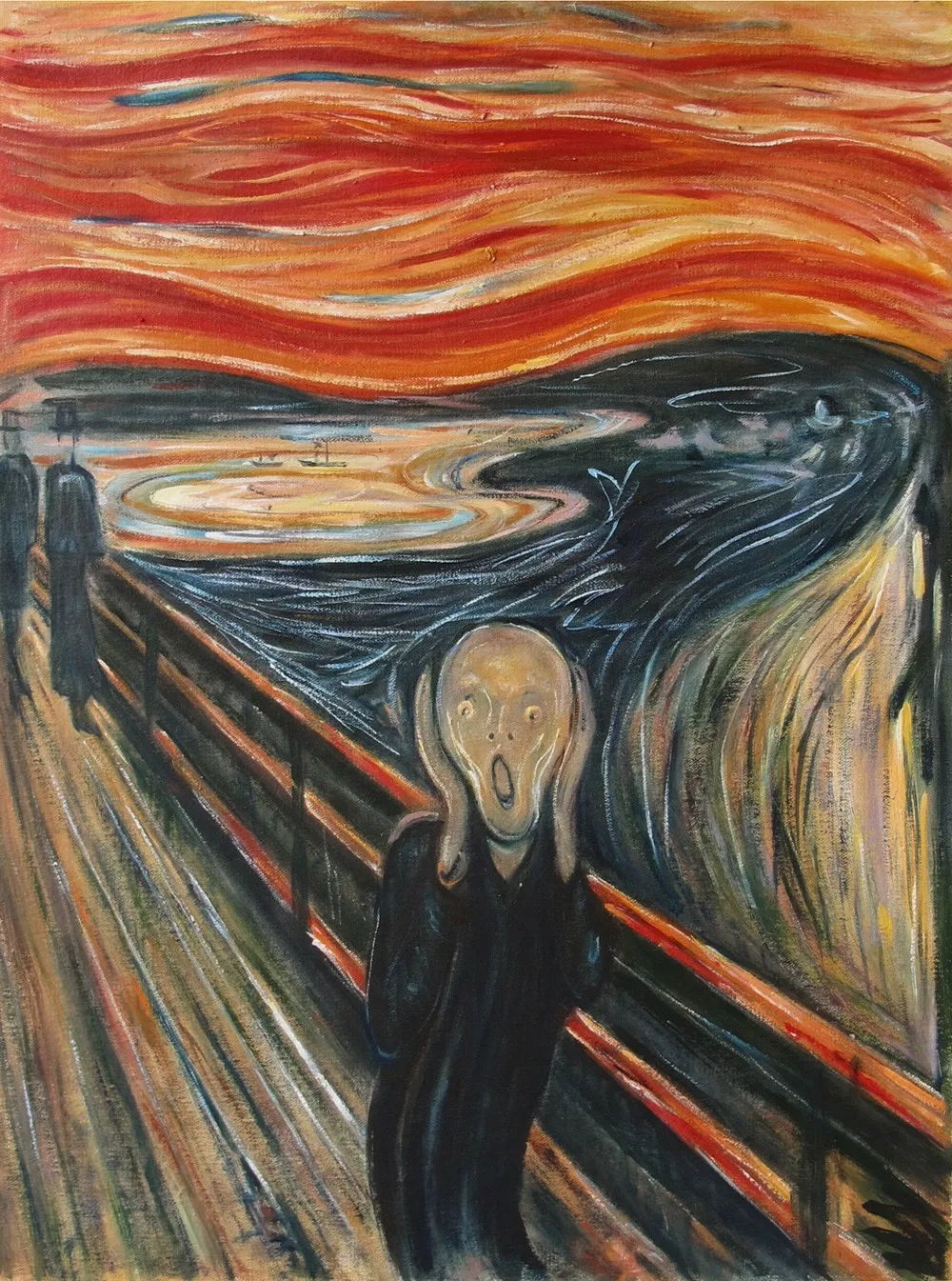 Peinture à l'huile (cri) by edvard munch célèbre peinture à l'huile sur ...