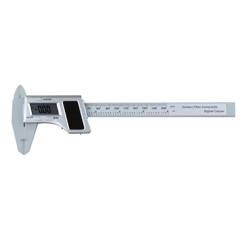 

1pc Measuring Tool 0-150mm 6 Inch Plastic LCD Digital Electronic Carbon Fiber Vernier Caliper Rule Gauge Micrometer