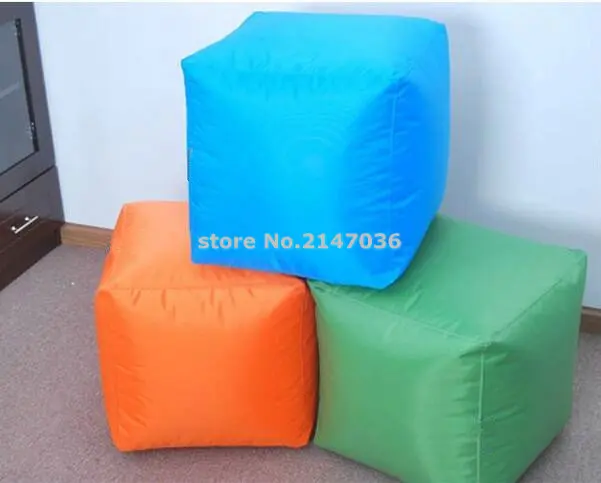 Foldable Ottoman , square orange bean bag ottoman and footstool , outdoor waterproof kids chair Foldable Ottoman , square orange bean bag ottoman and footstool , outdoor waterproof kids chair