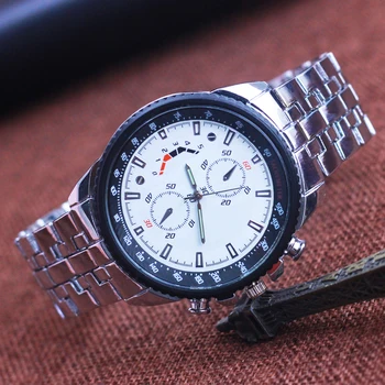 

2018 famous brand men stainless steel sliver luminous hands wristwatches gentlemen business dress quartz watches wateproof clock