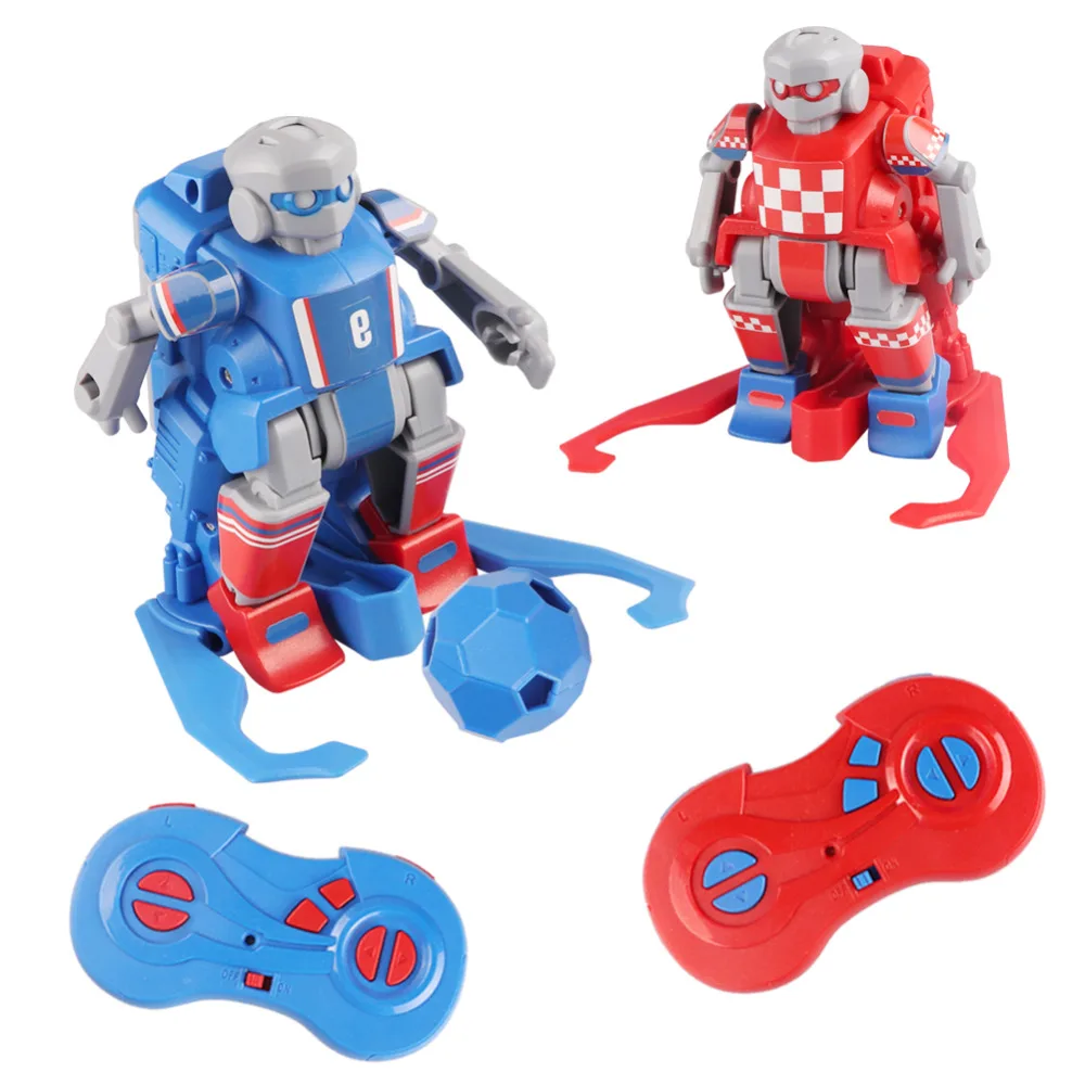 

DA XIN Smart RC Robot Cartoon Play Soccer Robot Remote Control Toys Electric Football Robot Indoor Toys with goals