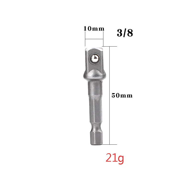 TUOSEN пневматическая розетка адаптер для ударного драйвера с шестигранным хвостовиком К квадратной розетке сверла бар Удлинитель Набор 1/" 3/8" 1/2" - Цвет: 0.38 inch 50mm
