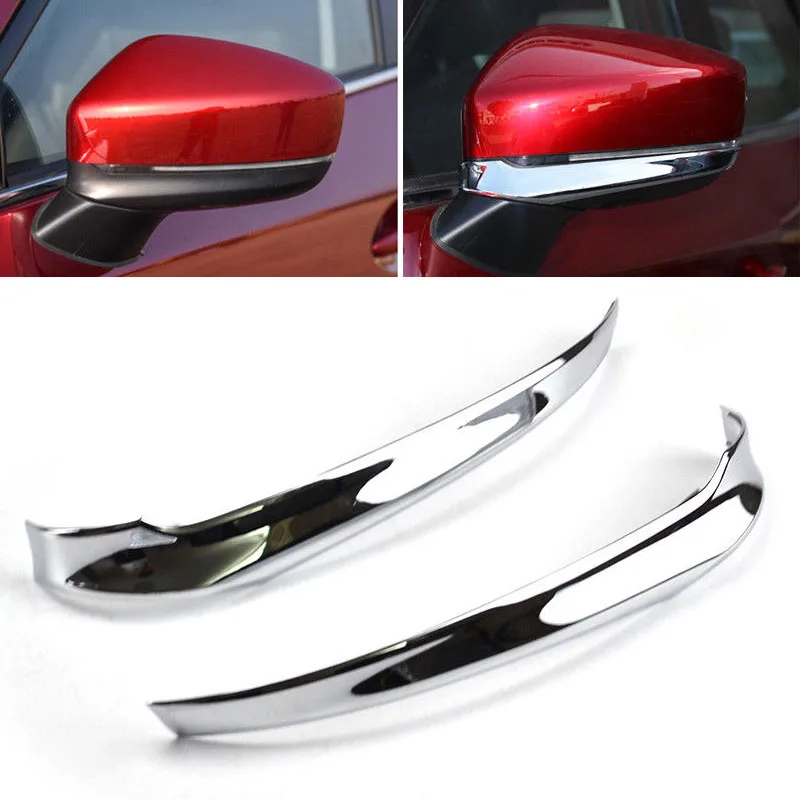 Newest Chrome Side Door Rearview Mirror Cover Trim Strip For Mazda CX-5 CX5 17-18