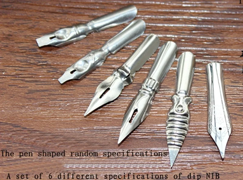 Натуральное павлинье перо Dip Pen Set с ручкой Deluxe перо Pen