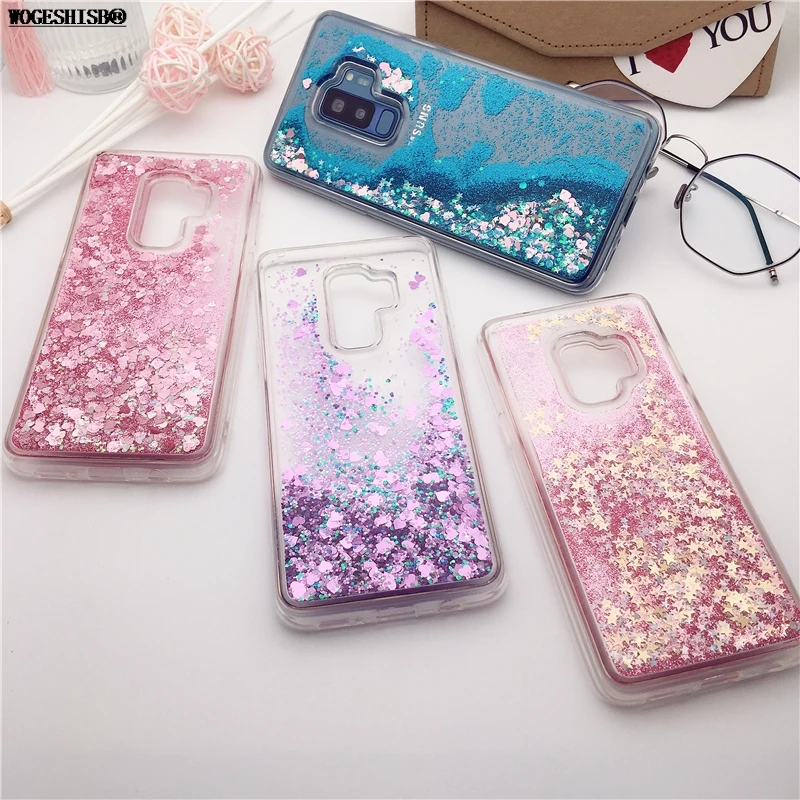 

Liquid Case for Samsung Galaxy A3 A5 A6 A7 A8 J3 J4 J5 J6 J7 Pro Prime Plus 2016 2017 2018 Soft Silicone Giltter Dynamic Cover