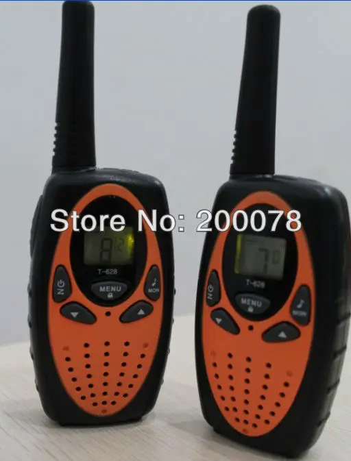 2PCS TS628 Portable Handheld Walkie Talkie Orange Two Way Radio Transmitter PMR/FRS 400-480mhz Transceiver Optional 1W/0.5W 