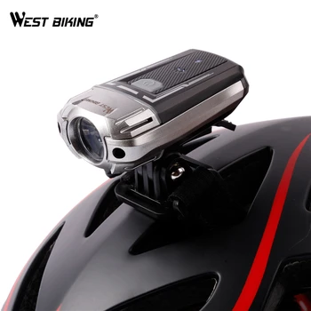 

WEST BIKING USB Recharge Battery Headlight For Helmet Bicycle Handlebar Bicicleta Lights Super Bright Helmet Safety Lamp Torch