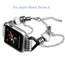 Сменные полосы для Apple Watch Series 4 роскошный классический ремень для IWatch 44/40 мм
