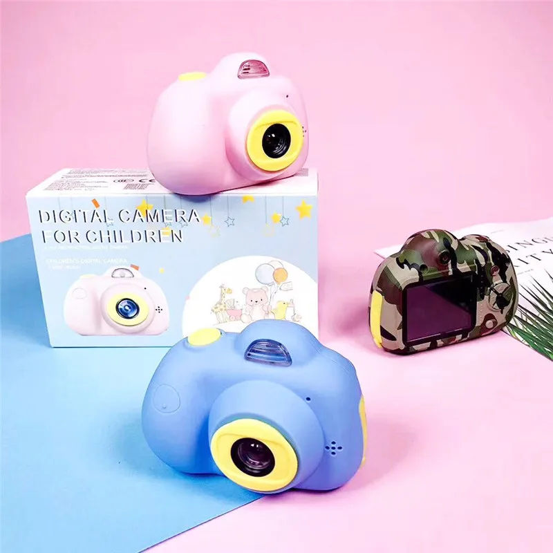 

toy camera digital for kids Cartoon Cute children ABS mini Sports Camera Toys with DIY stickers Birthday Gift creative